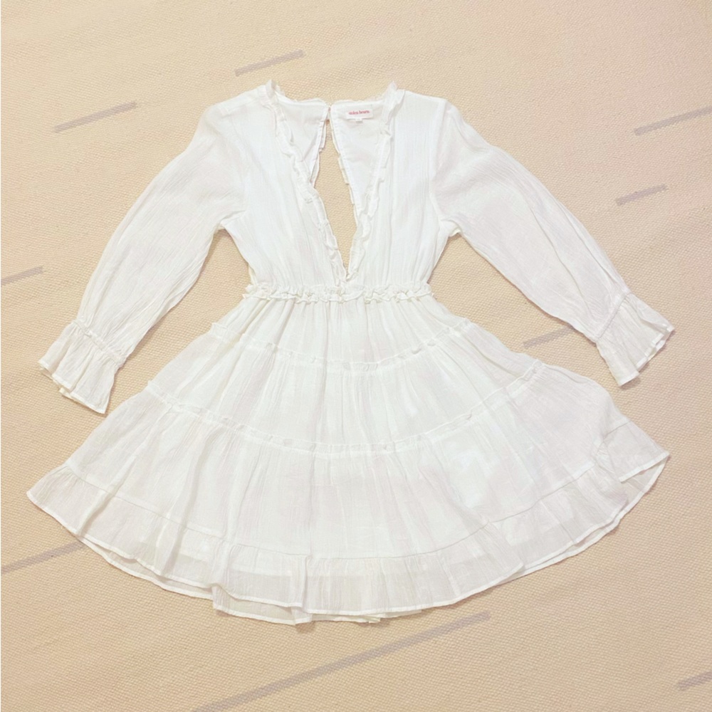 Stolen Hearts White Florence Mini dress